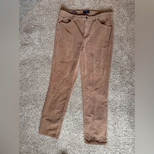 Talbots Camel Corduroy Straight Leg High Waisted Women's Pants size 14